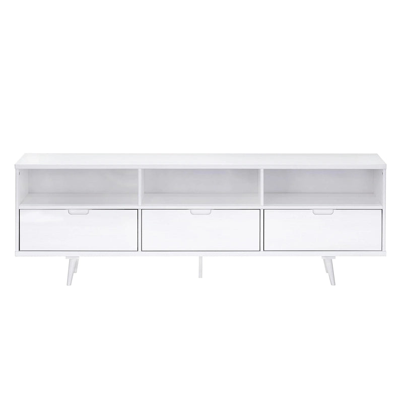 Meuble TV 70 pouces en bois massif de style Mid-Century