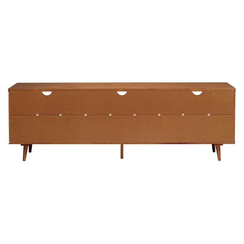 Meuble TV 70 pouces en bois massif de style Mid-Century