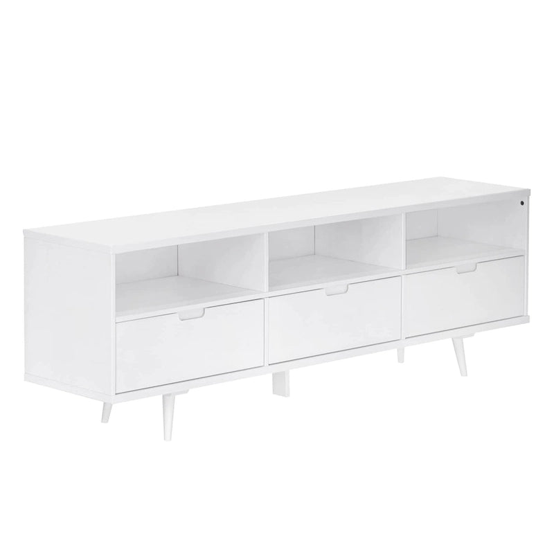 Meuble TV 70 pouces en bois massif de style Mid-Century