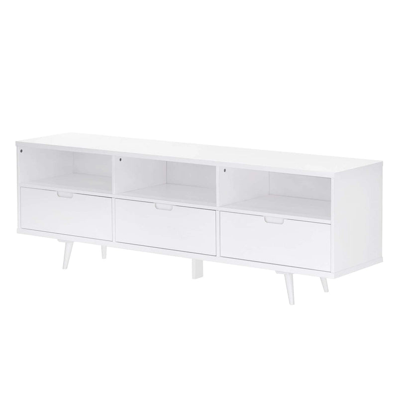 Meuble TV 70 pouces en bois massif de style Mid-Century