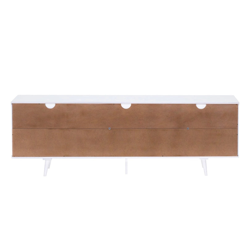 Meuble TV 70 pouces en bois massif de style Mid-Century