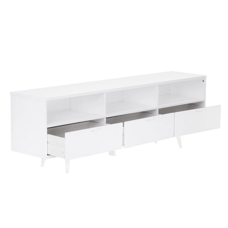 Meuble TV 70 pouces en bois massif de style Mid-Century
