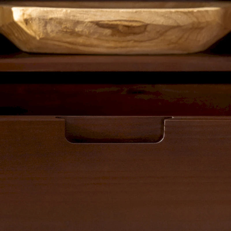 Meuble TV 70 pouces en bois massif de style Mid-Century