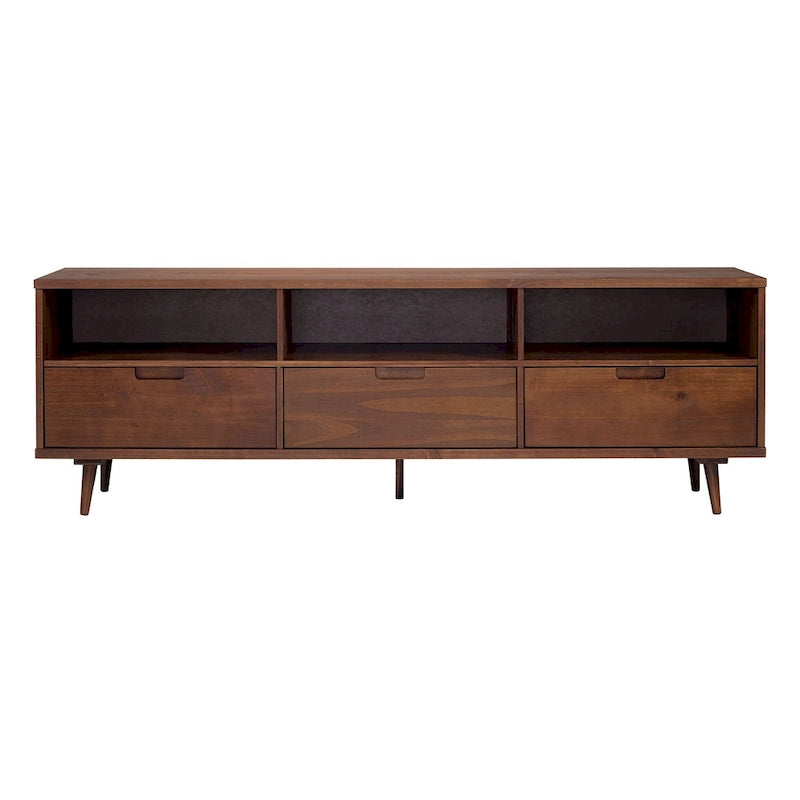 Meuble TV 70 pouces en bois massif de style Mid-Century