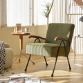 Chaise d'appoint capitonnée à dossier haut Green Modern 20 avec pieds en métal