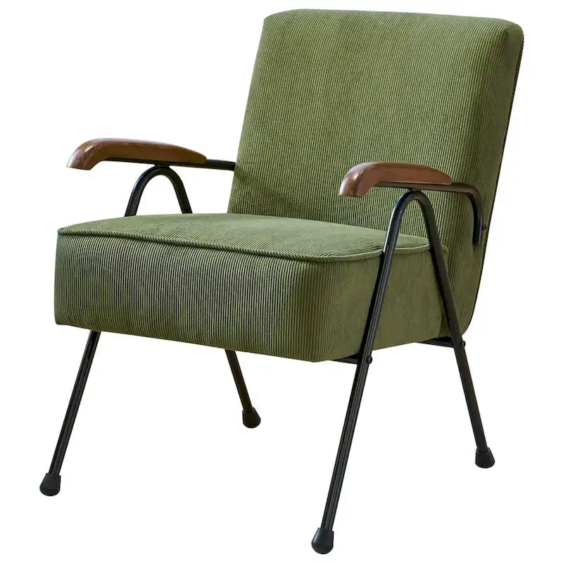 Chaise d'appoint capitonnée à dossier haut Green Modern 20 avec pieds en métal