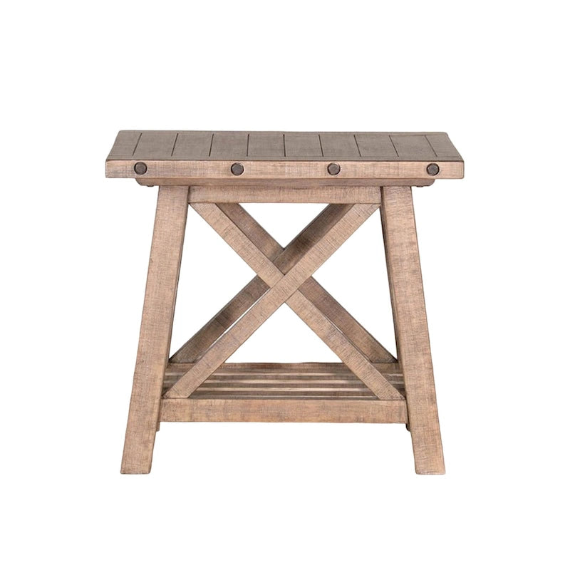 Table d'appoint d'appoint, Acajou marron clair, Rectangulaire 71 cm