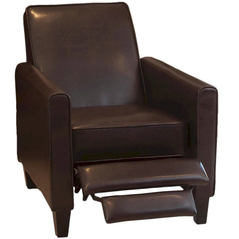 Fauteuil Club inclinable en Cuir reconstitué Noir par