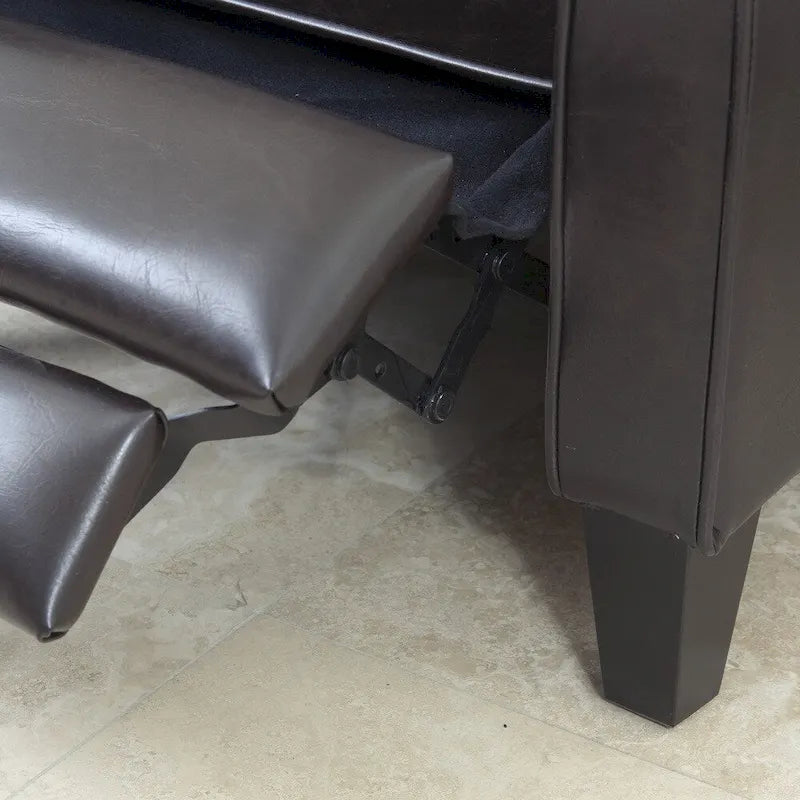 Fauteuil Club inclinable en Cuir reconstitué Noir par