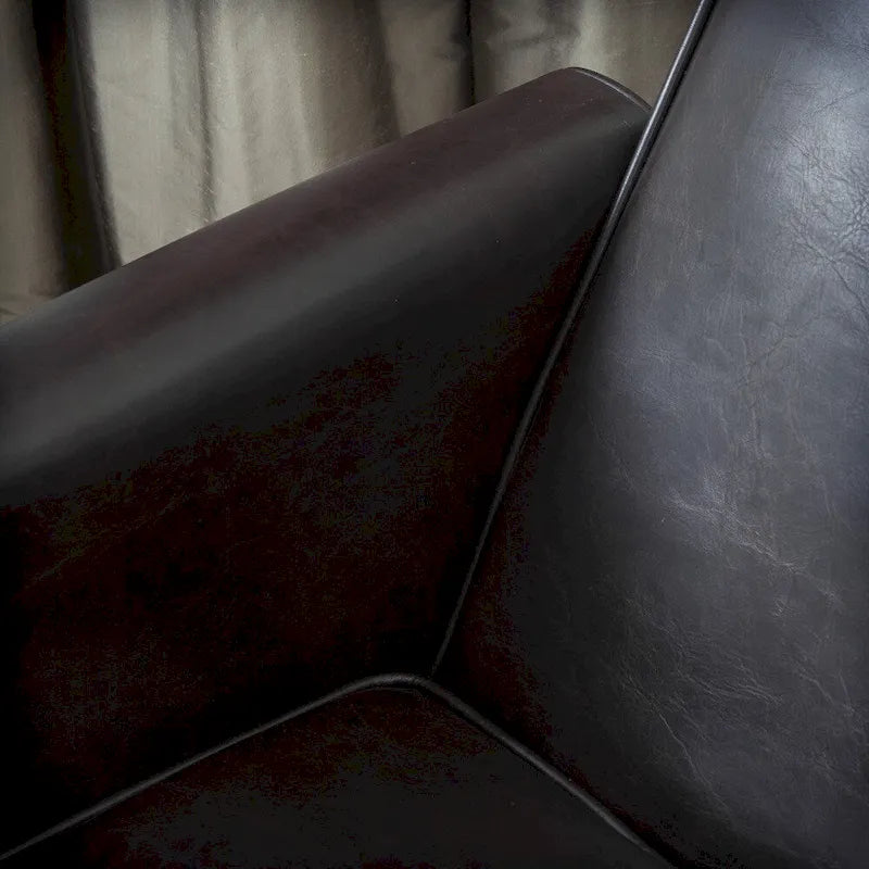 Fauteuil Club inclinable en Cuir reconstitué Noir par