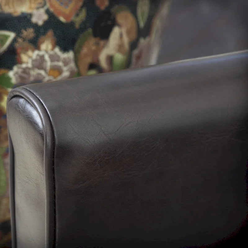 Fauteuil Club inclinable en Cuir reconstitué Noir par