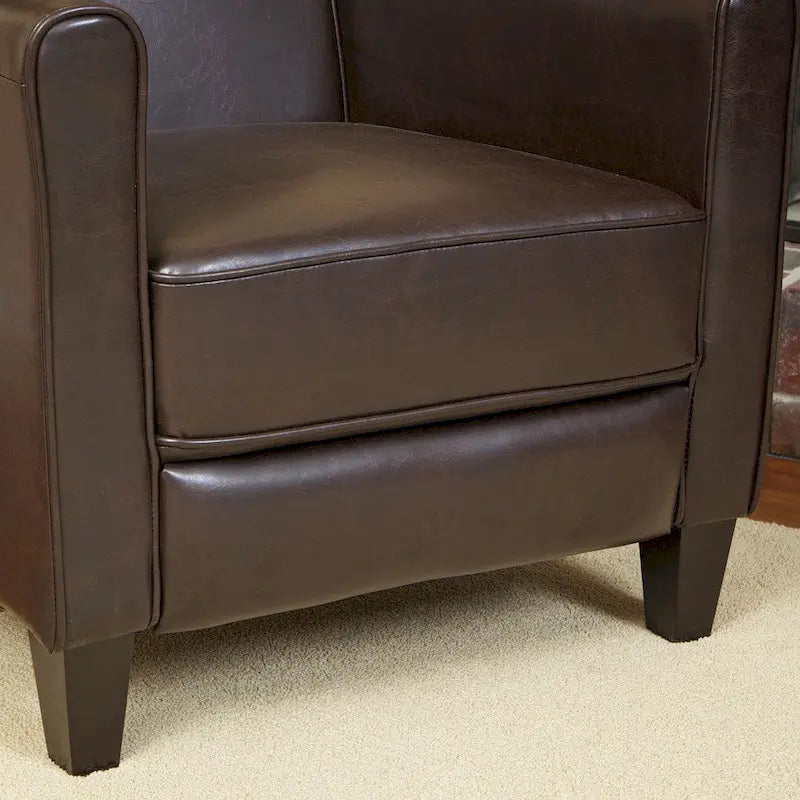 Fauteuil Club inclinable en Cuir reconstitué Noir par
