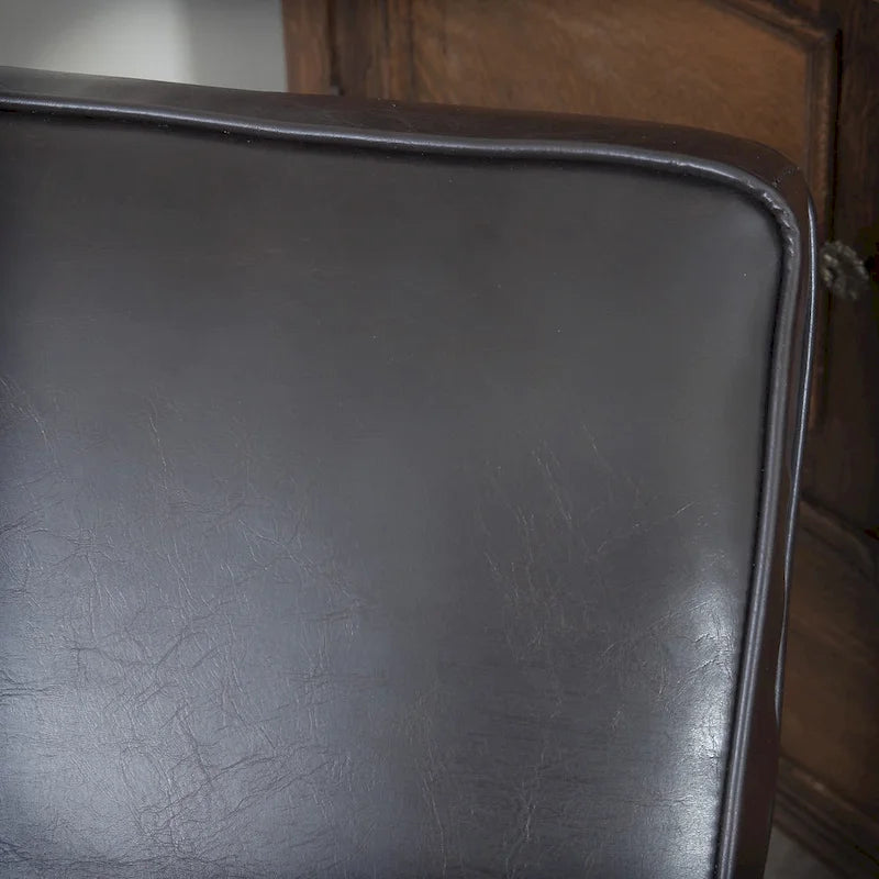 Fauteuil Club inclinable en Cuir reconstitué Noir par