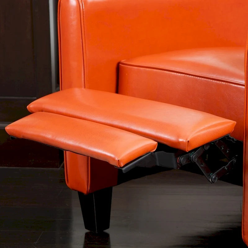 Fauteuil Club inclinable en Cuir reconstitué Noir par
