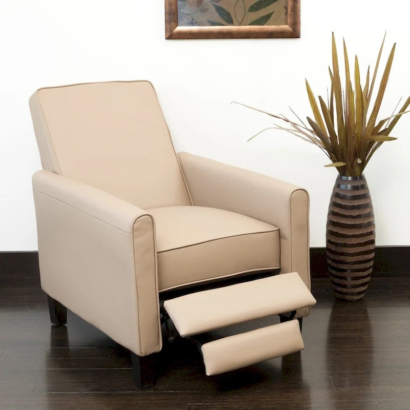 Fauteuil Club inclinable en Cuir reconstitué Noir par