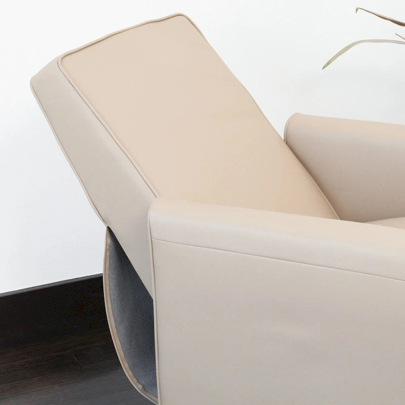 Fauteuil Club inclinable en Cuir reconstitué Noir par