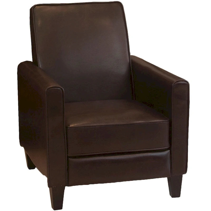 Fauteuil Club inclinable en Cuir reconstitué Noir par