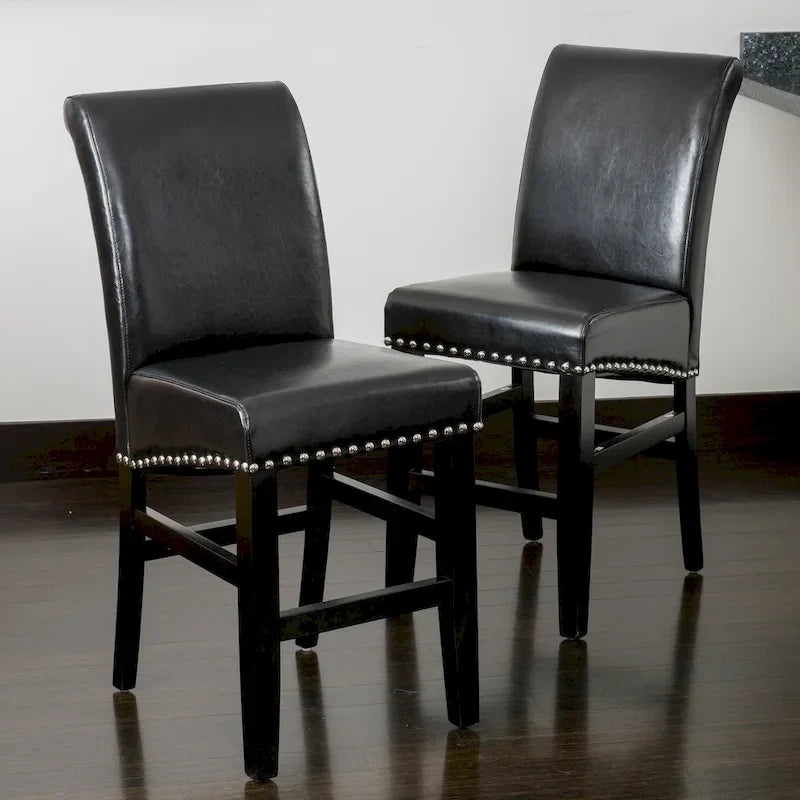 Tabouret de comptoir en cuir de 104 cm (ensemble de 2) par
