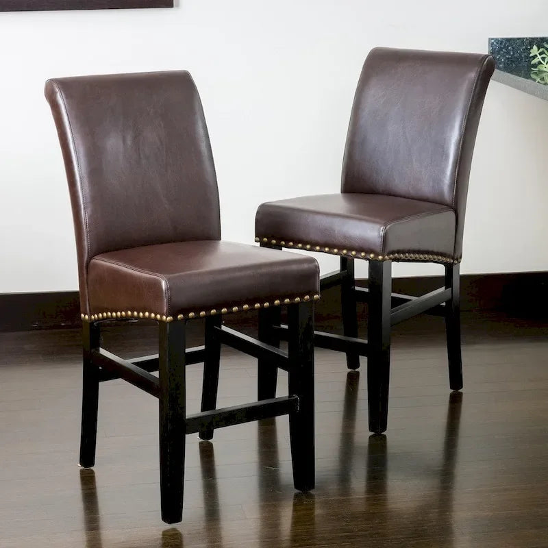 Tabouret de comptoir en cuir de 104 cm (ensemble de 2) par