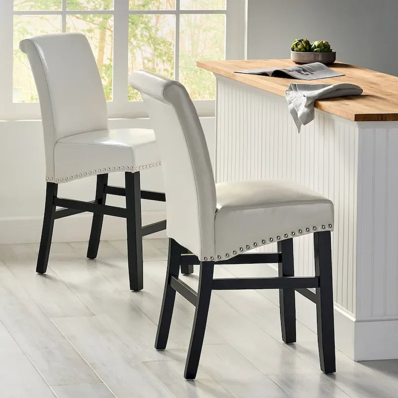 Tabouret de comptoir en cuir de 104 cm (ensemble de 2) par