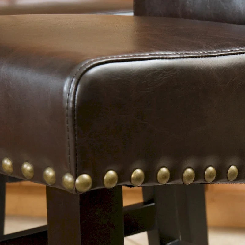 Tabouret de comptoir en cuir de 104 cm (ensemble de 2) par