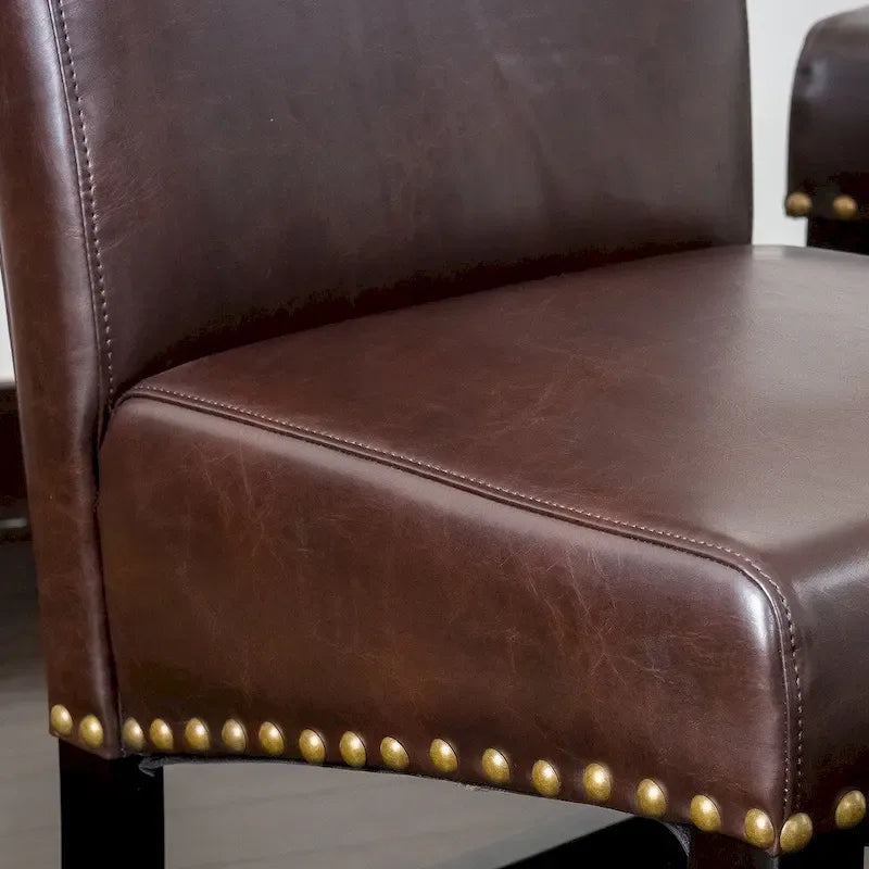 Tabouret de comptoir en cuir de 104 cm (ensemble de 2) par