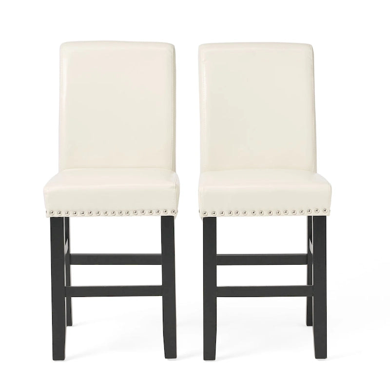 Tabouret de comptoir en cuir de 104 cm (ensemble de 2) par