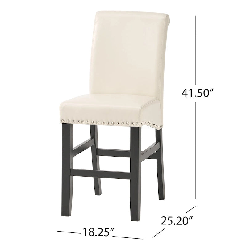 Tabouret de comptoir en cuir de 104 cm (ensemble de 2) par