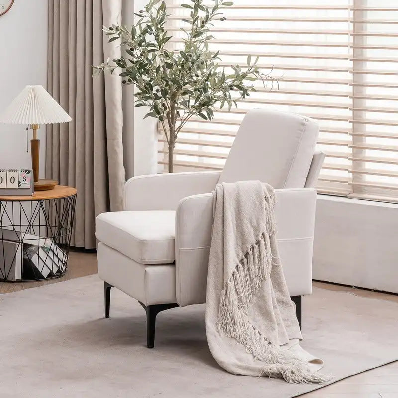 Fauteuil d'appoint en lin rembourré