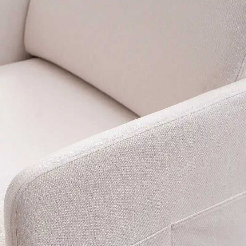 Fauteuil d'appoint en lin rembourré