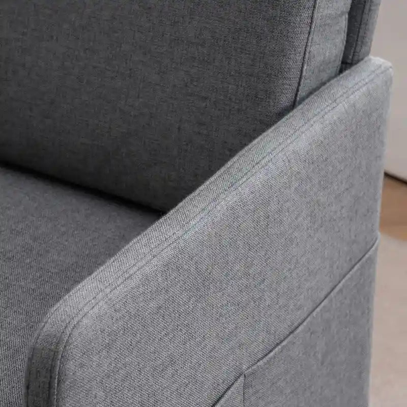 Fauteuil d'appoint en lin rembourré