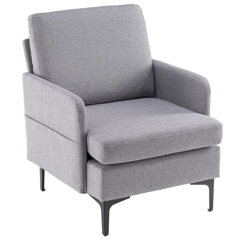 Fauteuil d'appoint en lin rembourré
