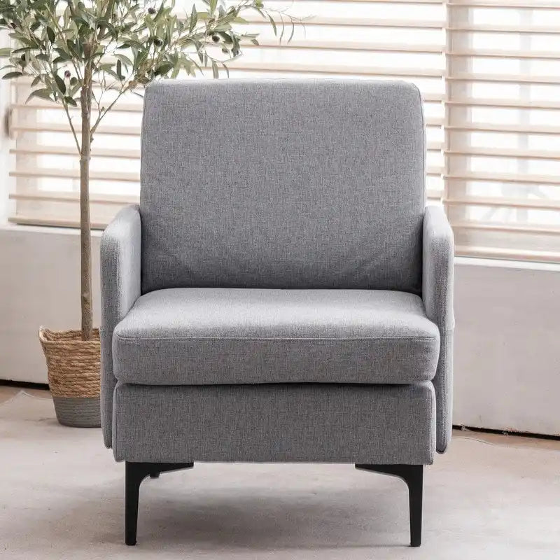 Fauteuil d'appoint en lin rembourré