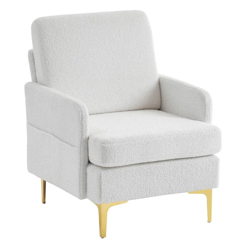 Fauteuil d'appoint en lin rembourré