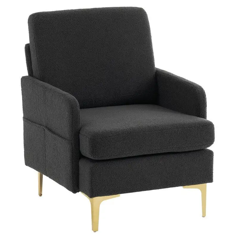 Fauteuil d'appoint en lin rembourré