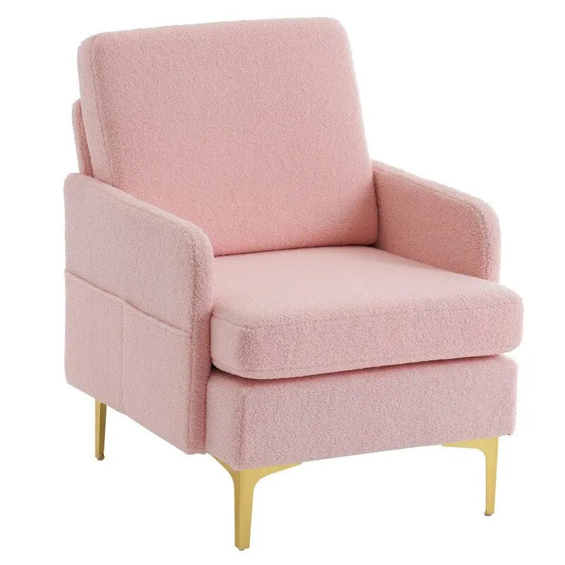 Fauteuil d'appoint en lin rembourré