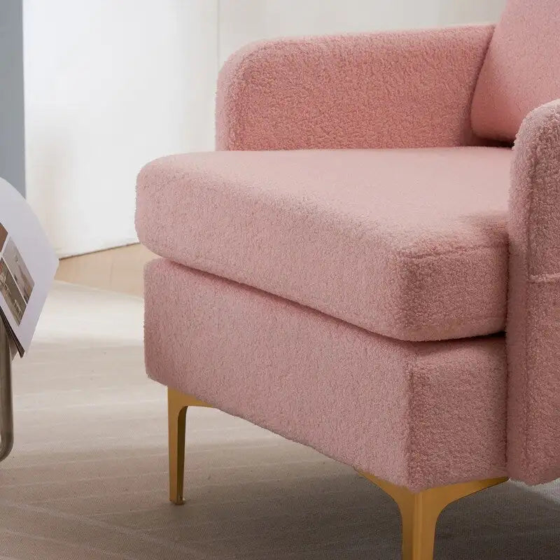 Fauteuil d'appoint en lin rembourré