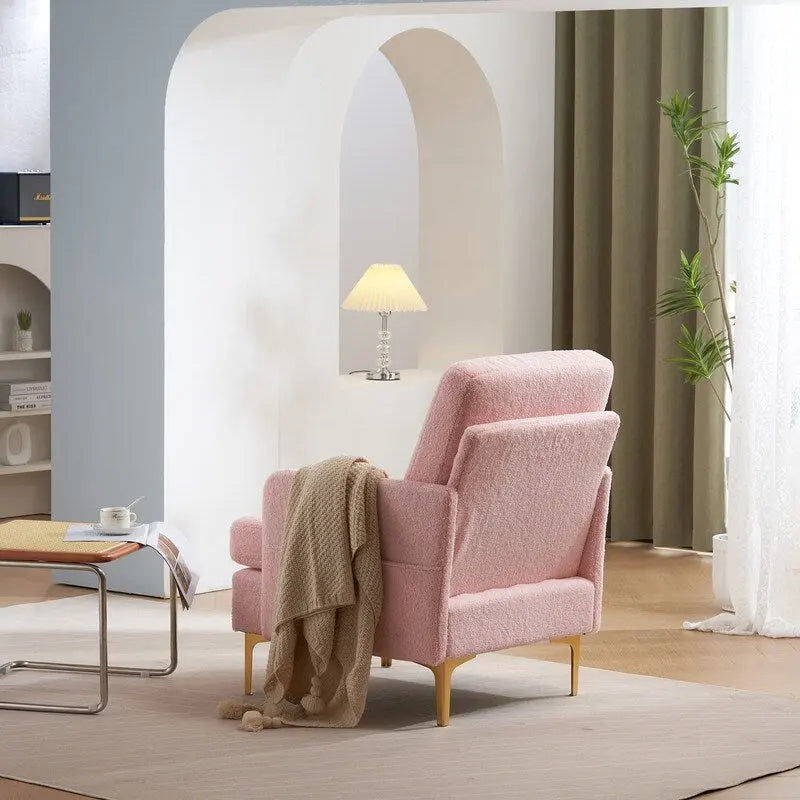 Fauteuil d'appoint en lin rembourré