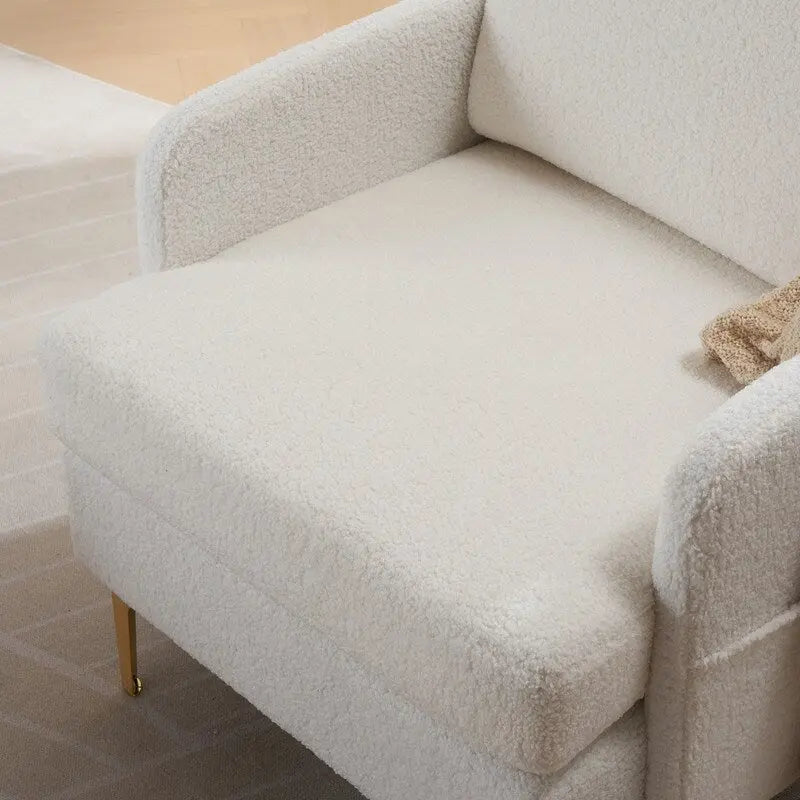 Fauteuil d'appoint en lin rembourré