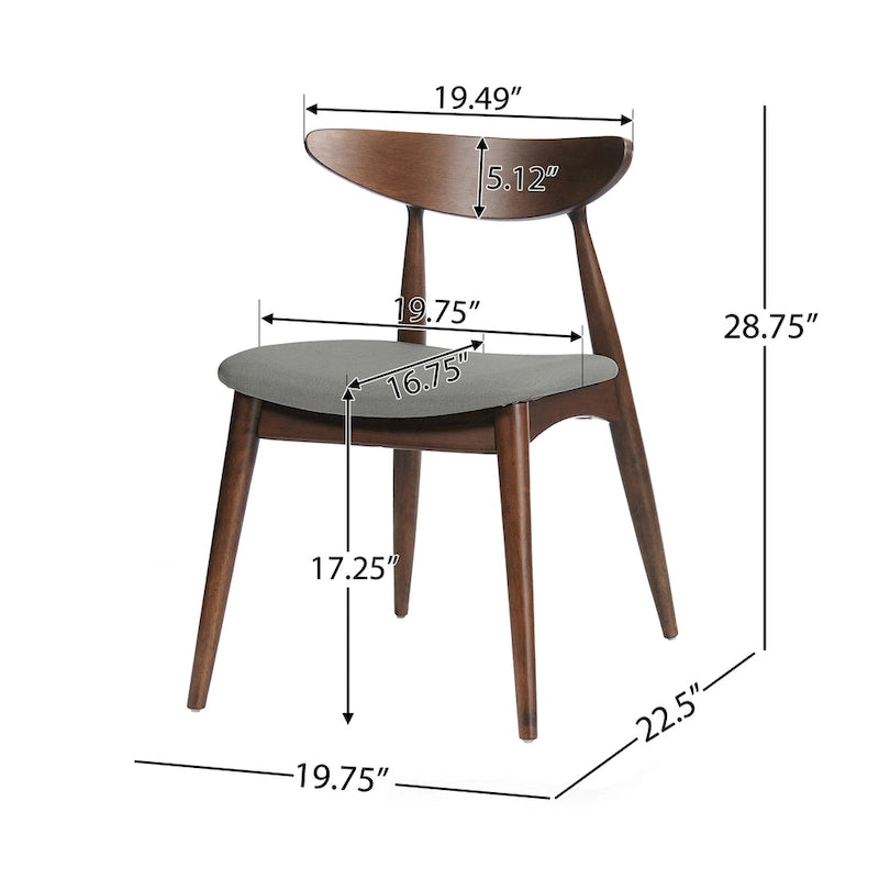 Chaises de salle à manger modernes du milieu du siècle (lot de 2) par - 22.50 L x 19.75 P x 28.75 H