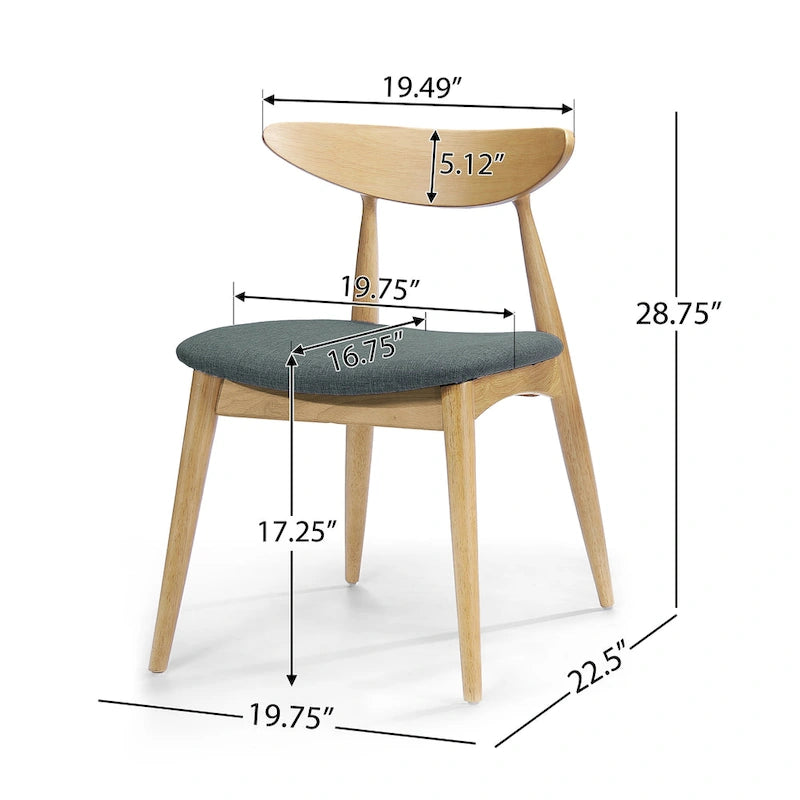 Chaises de salle à manger modernes du milieu du siècle (lot de 2) par - 22.50 L x 19.75 P x 28.75 H