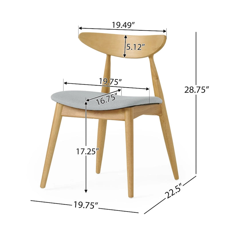 Chaises de salle à manger modernes du milieu du siècle (lot de 2) par - 22.50 L x 19.75 P x 28.75 H