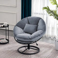 Fauteuil Papasan pivotant à vérin à gaz avec réglage de la hauteur, Velours HQ405