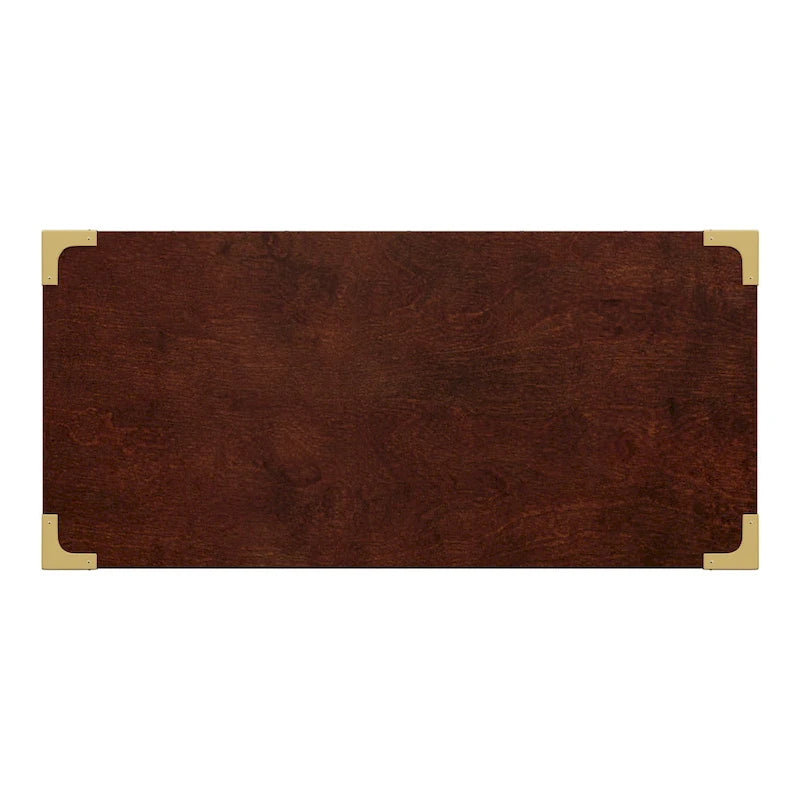 Commode à 5 tiroirs avec accents dorés par
