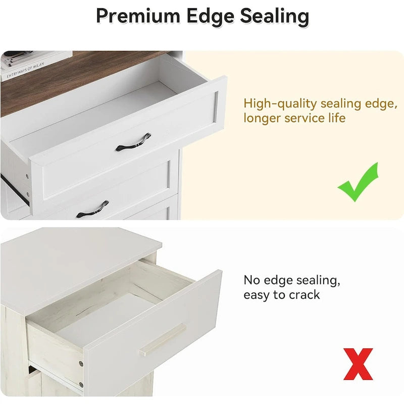 Commode de rangement moderne à 6 tiroirs pour chambre à coucher