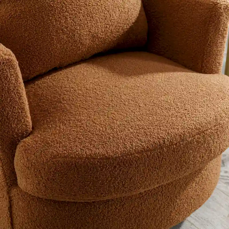 Fauteuil pivotant cylindrique moderne rembourré (lot de 2)