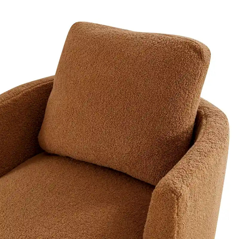 Fauteuil pivotant cylindrique moderne rembourré (lot de 2)