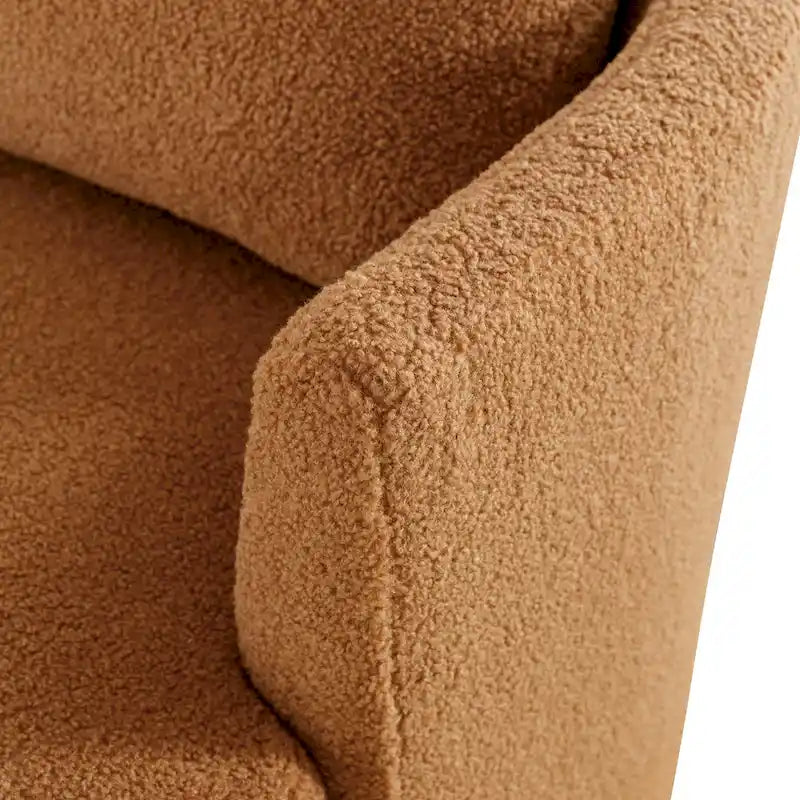 Fauteuil pivotant cylindrique moderne rembourré (lot de 2)