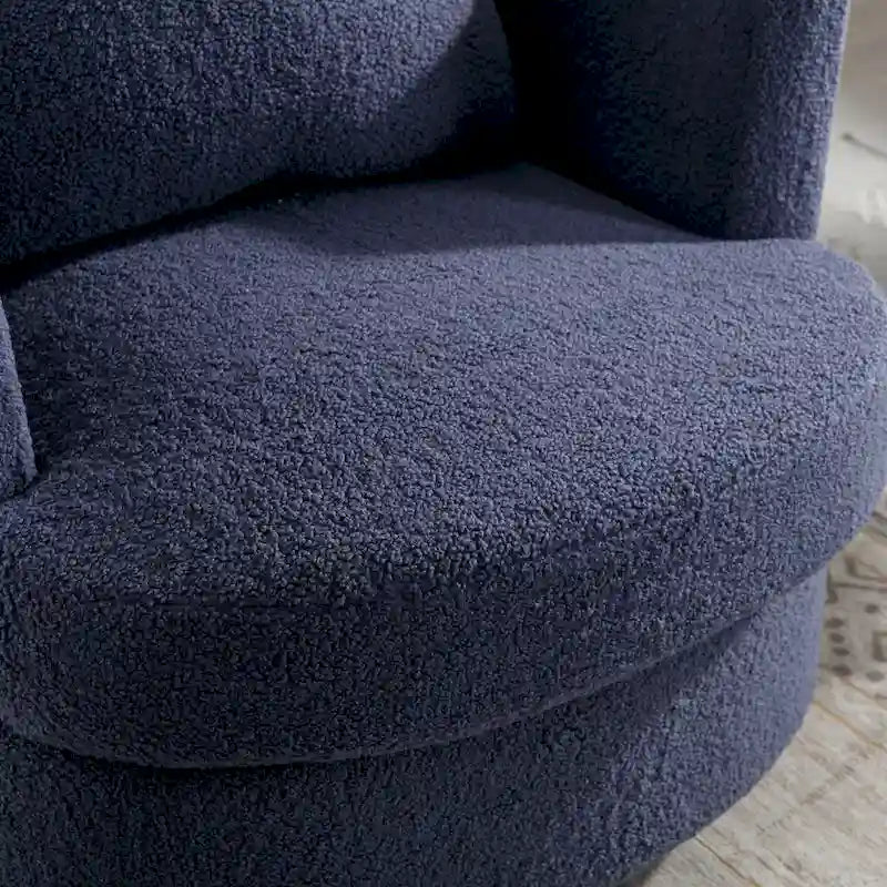 Fauteuil pivotant cylindrique moderne rembourré (lot de 2)