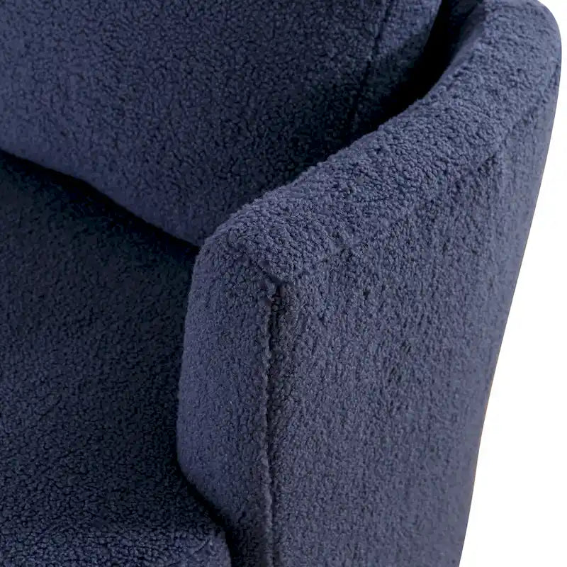 Fauteuil pivotant cylindrique moderne rembourré (lot de 2)